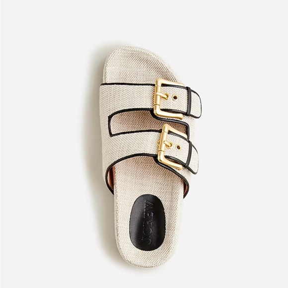 NWT J.Crew Marlow Sandals in Canvas Size 8.5 Color Moroccan Sand - Picture 3 of 13